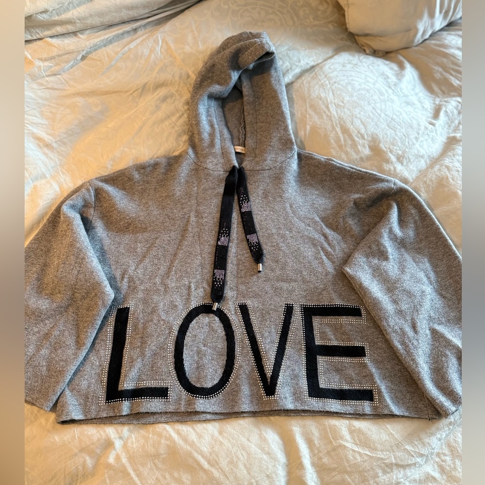 BARAKA & ZIGGY Hoodie Sweater With Crystals One Size